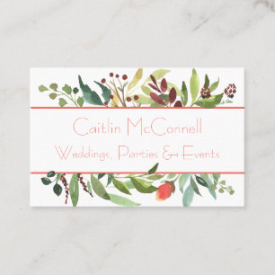 Rustic Garden Border of Foliage Business Card