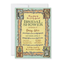 Rustic Garden Bridal Wedding Shower Invitations