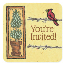 Rustic Garden Bridal Wedding Shower Stickers