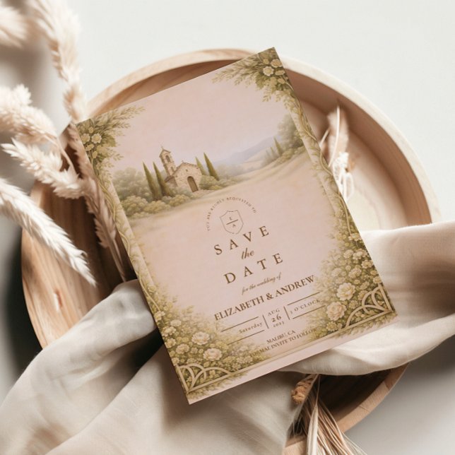 Rustic Garden Chapel Countryside Wedding Save The Date (Creator Uploaded)