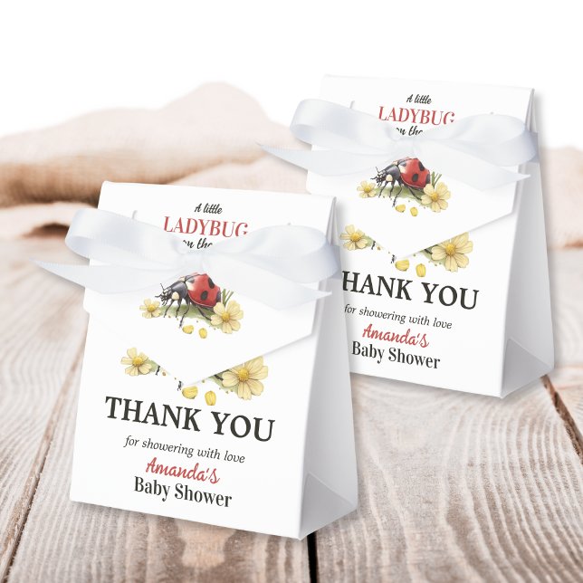 Rustic Garden Daisy Little Ladybug Baby Shower  Favour Box (Creator Uploaded)