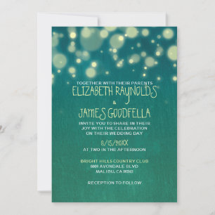 Rustic Garden Light Wedding Invitations