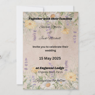 RUSTIC GARDEN ROMANCE 1 INVITATION