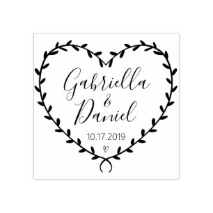 Rustic Garden Save the date logo Self-inking stamp