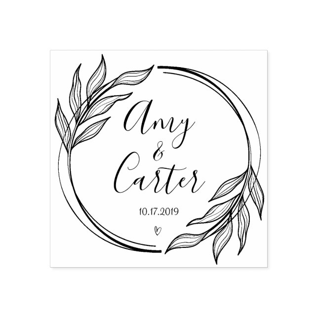 Rustic Garden Save the date logo Self-inking stamp (Imprint)