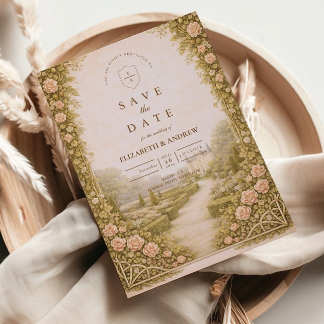 Rustic Garden Vineyard Wedding Save The Date (Creator Uploaded)