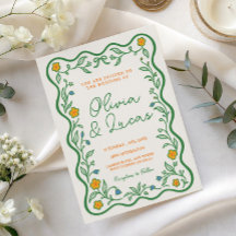 Rustic Garden wildflower wildly Wedding Invitation