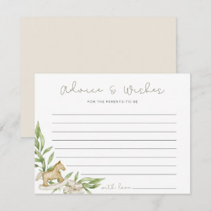 Rustic Gender Neutral Advice Wishes Baby Shower