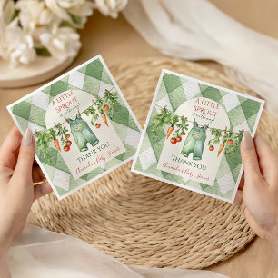 Rustic Gender Neutral Little Sprout Baby Shower Napkin