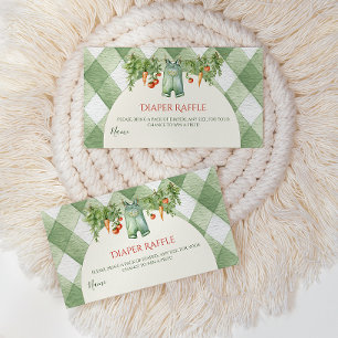 Rustic Gender Neutral Sprout Baby Shower Diaper Card