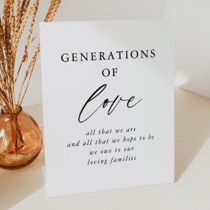 Rustic Generations Of Love Wedding Sign