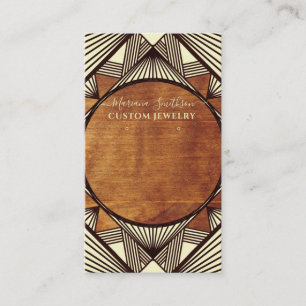 Rustic Geometric Art Deco Earrings Display Cards