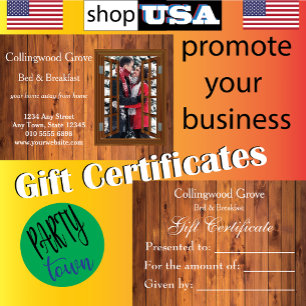 Rustic Gift Certificate 🌿 Bed and Breakfast 