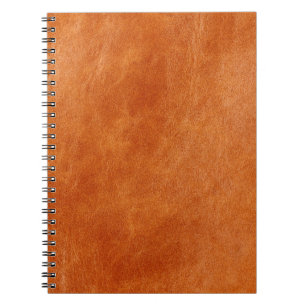 Rustic ginger smooth natural leather notebook