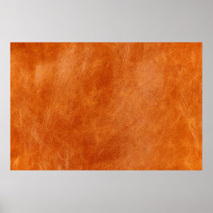 Rustic ginger smooth natural leather poster