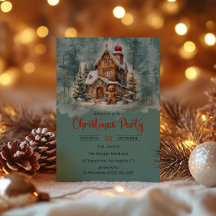 Rustic Gingerbread House Christmas Party      