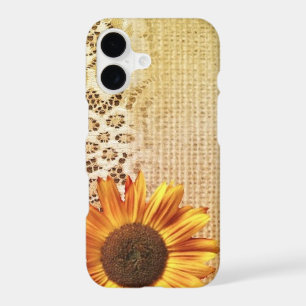 rustic girly western country lace burlap sunflower