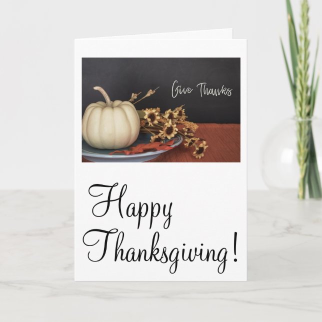 Rustic Give Thanks Happy Thanksgiving Holiday (Front)