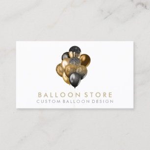 Rustic Glitter Event Party Decor Balloon Business Card
