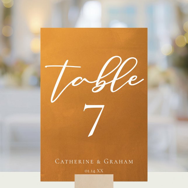 Rustic Gold Bohemian Wedding Table Number (Creator Uploaded)