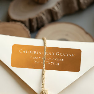 Rustic Gold Earth Tone Fall Wedding Return Address