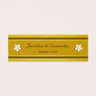 Rustic Gold Floral Wedding Slim Favour Favour Tags