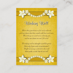 Rustic Gold Floral Wedding Wishing Well Enclosure Card
