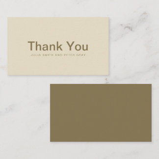 Rustic Gold Fusion Wedding Thank You Card