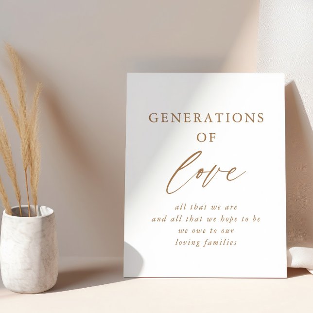 Rustic Gold Generations Of Love Wedding Sign (Creator Uploaded)