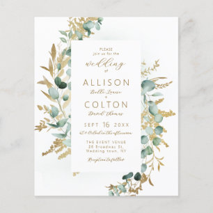 Rustic gold greenery Budget All In One Wedding