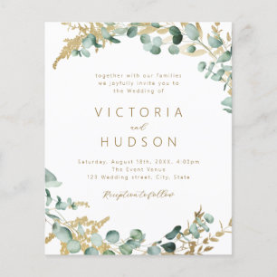 Rustic gold greenery Budget All In One Wedding