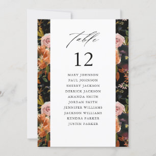 Rustic Gold, Purple B Table Number Seating Chart