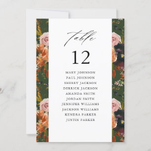 Rustic Gold, Purple Gre Table Number Seating Chart