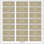 Rustic Gold Typography Guest Address Labels<br><div class="desc">These rustic gold typography guest address labels are perfect for your tropical beach boho wedding. Designed with minimalist simple rustic sandy gold typography. It's sure to match your modern bohemian coastal destination wedding vibes.</div>