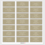 Rustic Gold Typography Guest Address Labels<br><div class="desc">These rustic gold typography guest address labels are perfect for your tropical beach boho wedding. Designed with minimalist simple rustic sandy gold typography. It's sure to match your modern bohemian coastal destination wedding vibes.</div>