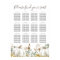 Rustic Gold White Pumpkins Wedding Seating Chart