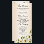 Rustic Golden Frame White Floral Peach Wedding Programme<br><div class="desc">Rustic Golden Frame White Floral Peach Wedding Program. Unique,  beautiful,  modern design. Easy to be personalized. Font style,  size and colors can be changed. Matching items available.</div>