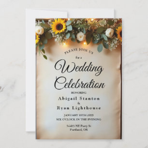 Rustic Golden Hour Gatherings Invitation