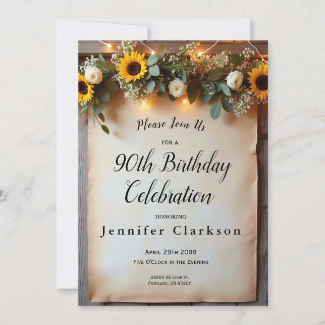 Rustic Golden Hour Gatherings Invitation (Front)