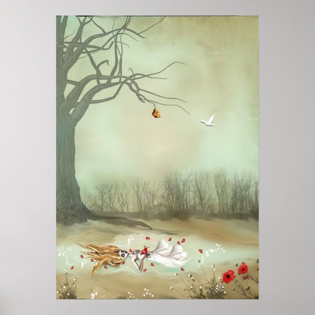 Rustic Goth Art Shakespeare Ophelia Poster (Front)