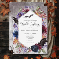 Rustic Gothic Colours Halloween Bridal Luncheon