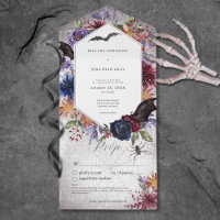 Rustic Gothic Colours Halloween Wedding No Dinner