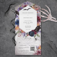 Rustic Gothic Colours Halloween Wedding QR Code