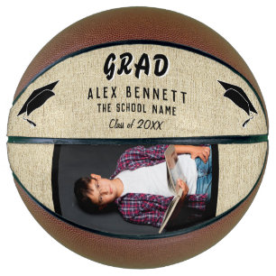 Rustic Graduate Name / Grad Graduation Photo Basketball