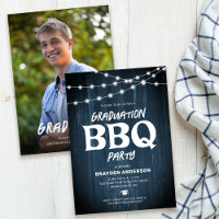 Rustic Graduation BBQ Blue Photo