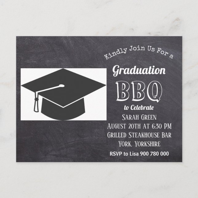 Rustic Graduation BBQ Invitation (Front)