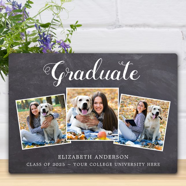 Rustic Graduation Graduate Photo Collage  Plaque (Creator Uploaded)