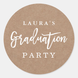 Rustic Graduation Party Sticker