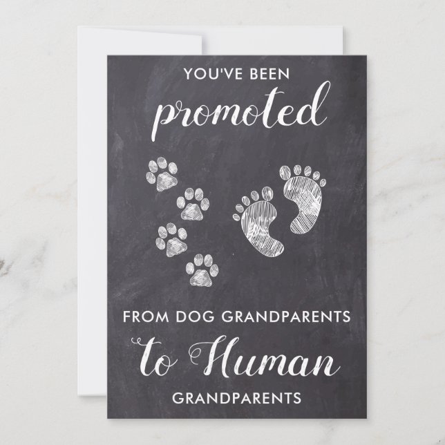 Rustic Grandparents Pregnancy Dog Lover Baby  Announcement (Front)