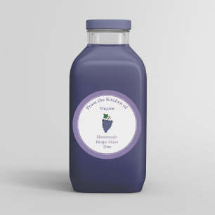 Rustic Grape Juice Label Sticker